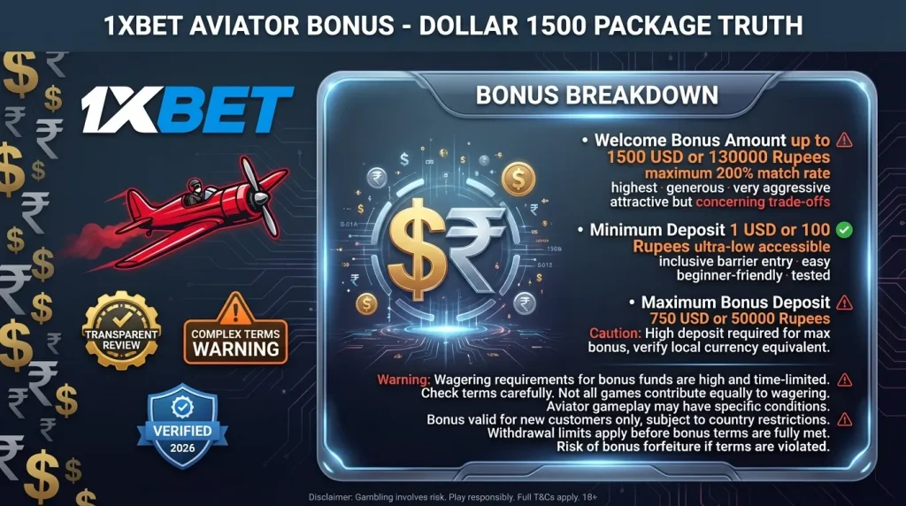 1xBet Aviator Bonus — $1,500 Package Truth
