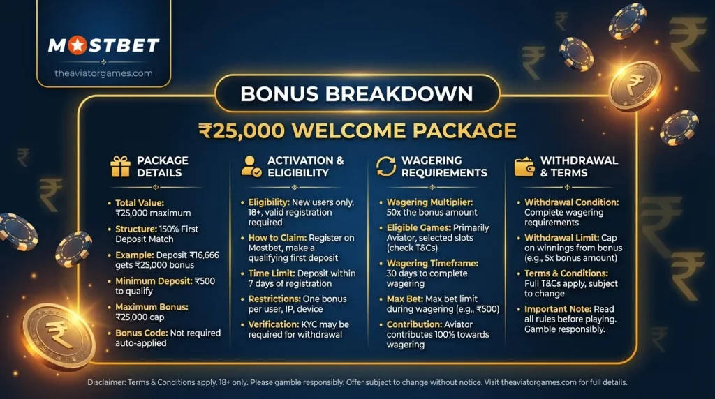 Mostbet Aviator Bonus — ₹25,000 Package Truth