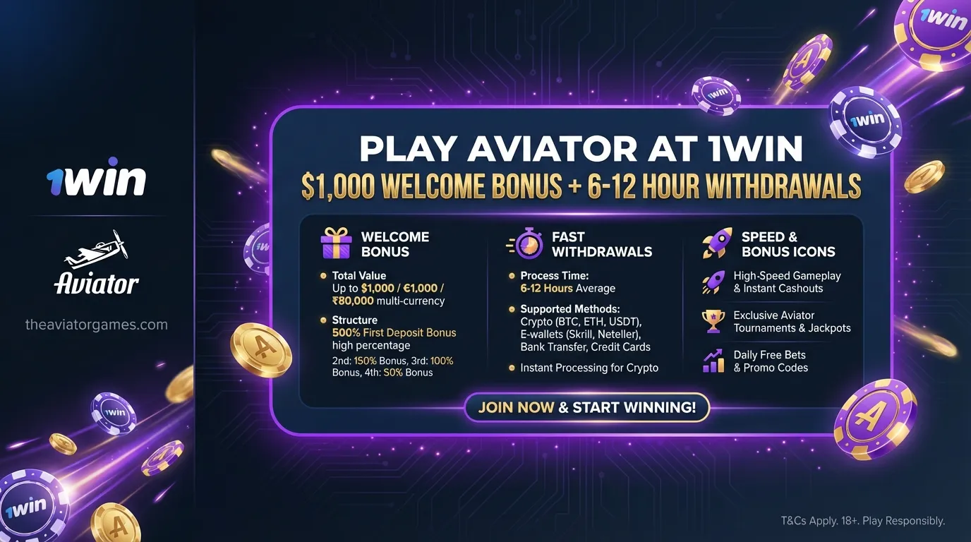 Play Aviator at 1win 