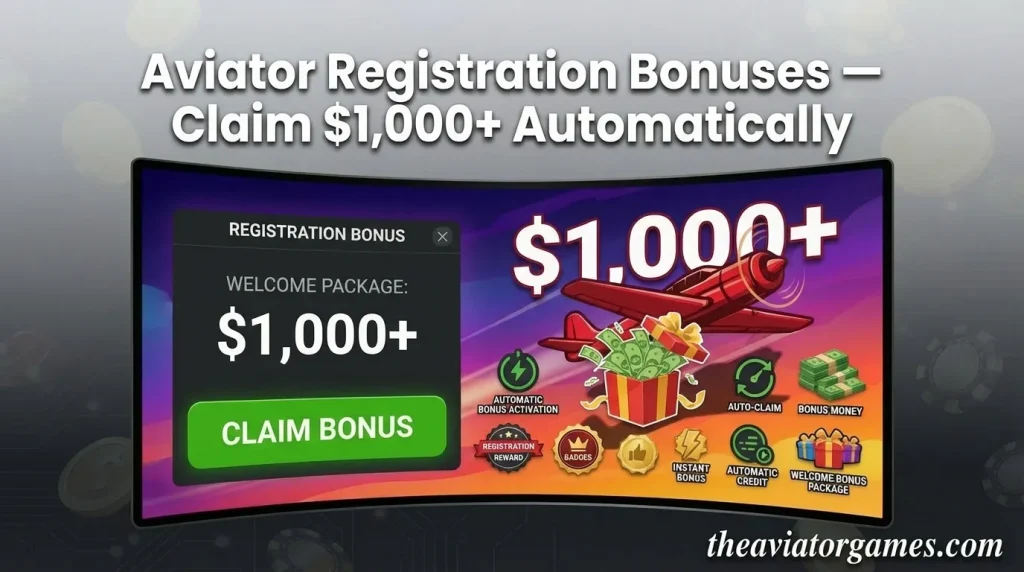 aviator registration bonuses